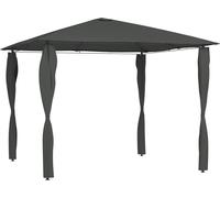 Belvédère à revêtement de poteaux 3x3x2,6 m Anthracite 160 g/m²