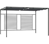 Belvédère avec auvent rétractable 4x3x2,3 m Anthracite 180 g/m²