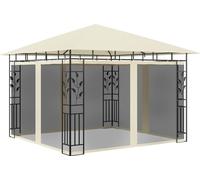 Belvédère avec moustiquaire 3x3x2,73 m Crème 180 g/m²