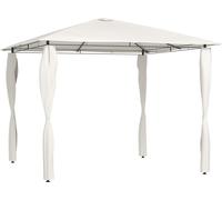 Belvédère avec revêtement de poteaux 3x3x2,6 m Crème 160 g/m²