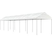 Belvédère avec toit blanc 13,38x2,28x2,69 m polyéthylène