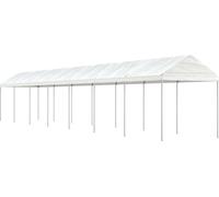 Belvédère avec toit blanc 15,61x2,28x2,69 m polyéthylène