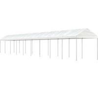 Belvédère avec toit blanc 20,07x2,28x2,69 m polyéthylène
