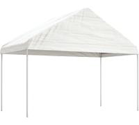 Belvédère avec toit blanc 4,08x2,23x3,22 m polyéthylène