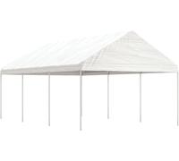 Belvédère avec toit blanc 6,69x4,08x3,22 m polyéthylène