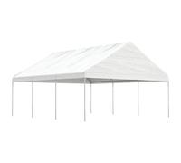 Belvédère avec toit blanc 6,69x5,88x3,75 m polyéthylène