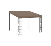 vidaXL Pavillon mural 3x3 m Taupe Tissu