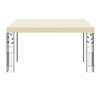 Belvédère Mural 4x3x2,5 m Crème | Revêtement Polyester Durable, Extension de Balcon, Assemblage Facile, Piquets Inclus