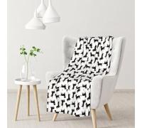 BElVEHOG Teckels à Poil Ras Noir et feu, Couverture Douce et Chaude en Flanelle Anti-Boulochage pour canapé ou lit, 76 x 102 cm