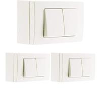 Bel'Vue Va & Vient double 10A saillie borne auto Blanc (Lot de 3)