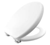 Bemis 4403CLT Vegas Lunette WC en bois moulé avec charnières chromées Silentium Blanc