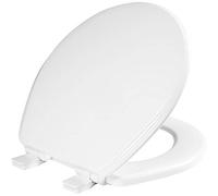 BEMIS 600E3 000 Abattant de WC se rapprochera lentement et ne se détachera jamais., bois, blanc, ROUND