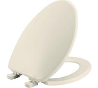 Bemis 7300SLEC 346 Abattant de WC à fermeture lente et retrait facile pour le nettoyage, biscuit/lin, 1 lot allongé