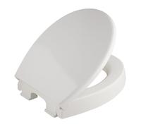 Bemis Pure Care 750 Abattant WC surélevé 7,5 cm avec charnières réglables en plastique Blanc