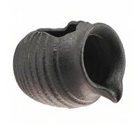 Bemonew Cracheur de Fontaine fabriqué à la Main en céramique pour étang, caractéristique d'eau d'intérieur et de Jardin (Noir Mat, Petit)