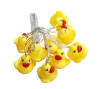 Bemonew Guirlande lumineuse LED décoration mini canard jaune animaux mignons veilleuses intérieur extérieur noël mariage 10 ampoule pour mur chambre 150CM