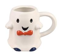 Bemonew Halloween Cups Tasse à café en céramique avec poignée, petit diable ludique, verres d'Halloween, blanc, 14 à 17 oz