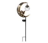 Bemonew Lampe solaire de jardin, piquets de jardin, 85 cm, lumières en forme de colibri décoratives en forme de demi-lune pour pelouse et cour