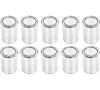 BenBow Boîte en Fer Blanc 10x 1000 ML avec Capot à enfoncer - hermétique, Opaque, Vide, Ronde - récipient de Rangement