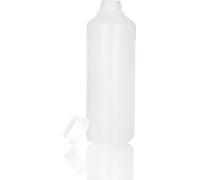 BENBOW Bouteille en plastique HDPE 100x 250ml avec bouchon à vis et graduation pour une conservation sûre des liquides et produits chimiques
