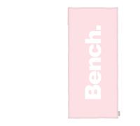 Bench 6912602547 Serviette de Sport et de Fitness, 100 % Polyester, env. 50 x 110 cm, Rabat Arrière de 15 cm pour Appareils de Fitness avec Poche Zippée Intégrée, Rose -