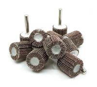 Benchmark Abrasives Lot de 10 roues à lamelles en oxyde d'aluminium de 2,5 x 2,5 cm (tige de 0,6 cm) (grain 180)