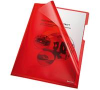 BENE Pochette A4 205000RT transparente en PVC 0,15 mm rouge 100 unités