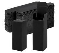BENECREAT 100 boîte Cadeau en Papier Boîte Rectangulaire en Carton de 3.2x3.2x9.2cm pour Cadeaux D'Invités Boîte D'Emballage pour Flacons D'Huiles Essentielles (Noire)