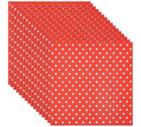 BENECREAT 120 serviette de Table Jetable de 33x33cm Serviettes en Papier à Pois Rouges Idéales pour un Dîner un Mariage un Anniversaire Ou Noël
