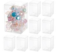 BENECREAT 20 coffret Cadeau Transparent avec Film Rectangulaires 5x5x8cm | PVC, Boîtes à Faveur Transparentes en PVC pour Fête、Mariage, pour les savons, emballage de bougie, objets de collection