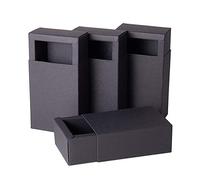BENECREAT 20 Pack Kraft Papier Tiroir Boite Festival Cadeau Emballage Boites Savon Bijoux Candy Weeding Party Faveurs Emballage Cadeau Boites - Noir (11.2x8.2x4.2cm)