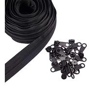BENECREAT 20 pcs Zipper Tirettes et 10m Nylon Bobine Fermetures À Glissière Remplacement Instantané Zipper Réparation Kit en Vêtement en Vêtement Accessoires