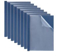 BENECREAT 25 paquet de Couvertures de Reliure Thermiques Format A4 Matériau PET Bleu Marine pour la Reliure de Documents de Bureau et la Couverture de Rapports 1.45 cm pouvant contenir 130 feuilles
