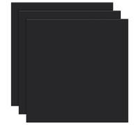 BENECREAT 3 Pcs Tapis en Silicone Noir, 20x20cm Joint Résistant aux Hautes Températures, Protecteur de Comptoir en Silicone pour Table Protecteur Tampon Résistant à la Chaleur, 1mm d'Epaisseur