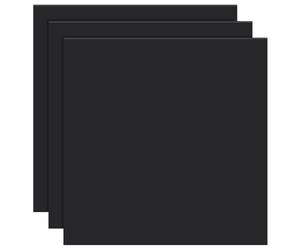 BENECREAT 3 Pcs Tapis en Silicone Noir, 20x20cm Joint Résistant aux Hautes Températures, Protecteur de Comptoir en Silicone pour Table Protecteur Tampon Résistant à la Chaleur, 1mm d'Epaisseur
