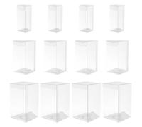BENECREAT 30 pièces 3 tailles Coffrets Cadeaux en PVC Transparent, Boîte D'Emballage de Cadeaux en Plastique de 40x100/60x120/80x140 mm, Boîte à Dragées Étanche pour Desserts, Chocolat, Candy, Moules