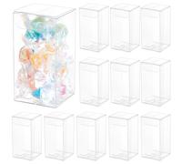 BENECREAT 40 coffret Cadeau Transparent avec Film. Boîtes à Faveur Rectangulaires Transparentes en PVC 4x4x8cm pour Friandises de Fête de Mariage Cupcakes aux Bonbons