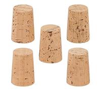 BENECREAT 5 Bouchon en Liège Bouchon de Bouteille Conique en Chêne de 35mm de Long Bouchon de Trou de Tonneau de Vin pour Verres à Vin Bouteilles Artisanat 21mm et 25mm de Diamètre
