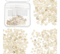 BENECREAT 660 pièce de Soudure à Puce Argentée de 2x2mm Paillettes Prédécoupées Or Clair Ultra Minces Densité Moyenne Faciles à Souder pour la Bijouterie (3 point de Fusion)