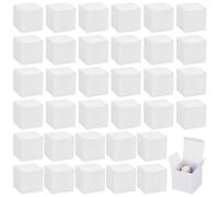 BENECREAT 80 boîte Cadeau Blanche Boîtes en Papier de 5x5x5cm avec Couvercles Boîte Cadeau en Carton pour Bougies Cadeaux de Mariage Cadeau D'Anniversaire Facile
