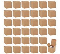 BENECREAT 80 boîte Cadeau Marron Boîtes en Papier de 5x5x5cm avec Couvercles Boîte Carrée pour Bougies Cadeau de Mariage Cadeau D'Anniversaire Facile