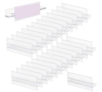 BENECREAT 80 paquet de Porte Étiquettes en Plastique de 9.9x4.2cm Clips D'Étiquettes de Prix en PVC Transparent pour Étagères Métalliques Organisateur D'Étagères de Vente au Détail