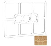 BENECREAT 9 gabarit de Routeur Plateau de Rangement en Acrylique de Poche Gabarit de Toupie Rectangulaire en Acrylique 295x390x6.5mm Gabarit D'Incrustation de Routeur Transparent pour Guide de Traçage