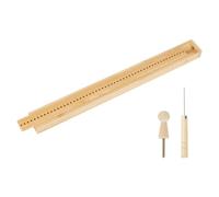 BENECREAT Ensemble D'Outils de Perforation pour Reliure en Bois avec Support de Perforation de Précision Kit de Poinçon et Perforateur de Reliure pour Journaux DIY Cahiers et Projets D'Artisanat