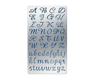 BENECREAT Lettre Numéro Motif Pochoirs en Acier Inoxydable 17.7x10.1 cm Alphabet Métal Pochoir Modèles Outil pour la Combustion du Bois, Gaufrage, Gravure et Scrapbooking