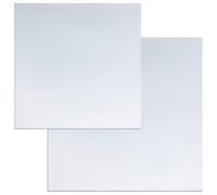 BENECREAT Plaque de Broyage de Pigments en Verre Dépoli (2 paquet) Plaque de Meulage Carrée Transparente 2 style pour Peinture à L'Huile DIY Aquarelle Pétrole et Peinture Acrylique