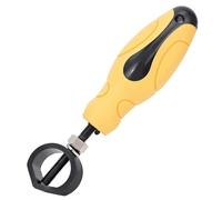 BENECREAT Porte-poincon et Burin, Universel supporte Les Timbres jusqu'a 15 mm de diametre avec poignee en Caoutchouc Blanc pour Le Travail des metaux