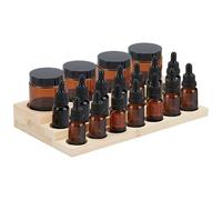 BENECREAT Présentoir à Huiles Essentielles à 3 niveau Organisateur D'Huiles Essentielles en Bois Support de Rangement de Table pour Bouteilles de 5 20 ml Étagère Compacte pour Vernis à Ongles