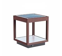 Beneito Faure Visor Lanterne Extérieure Solaire IP65 - Lampe de Table LED en Aluminium à Énergie Solaire avec Panneau Intégré 3.5W 120° flux lumineux de 460 lumen (Corten)