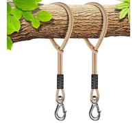 BeneLabel 2pcs Corde de Hamac, 100cm Sangle de Balançoire avec Crochet (400lbs) Arbre Suspension Materiel en Polyester Fauteuil Suspendu Fixation Kit, Jusqu'à 2500lbs, 10mm de Diamètre, Naturel